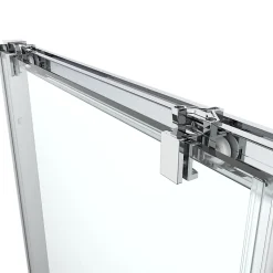 Porte de douche coulissante PMR l.120 x 195 cm, profilés finition chrome, GoodHome Ledava