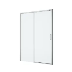Porte de douche coulissante PMR l.120 x 195 cm, profilés finition chrome, GoodHome Ledava