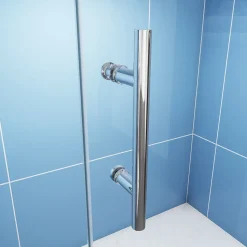 Porte de douche coulissante 150cm en 5mm verre trempé porte de douche Hauteur 190cm Installation en niche