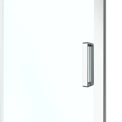 Porte de douche coulissante l.120 x H.195 cm, verre transparent, profilés alu chrome, GoodHome Ledava