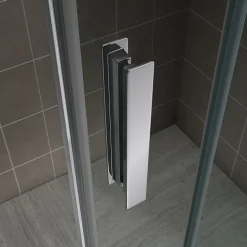Porte de douche coulissante NAPOLI H.200 - largeur 130 cm verre transparent 8 mm - Saniverre