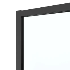 Porte de douche coulissante l.120 x H.195 cm, profilés alu noir, GoodHome Ledava