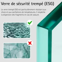 Porte de douche coulissante l.120 x H.200 cm, verre transparent anticalcaire, profilé chromé, Schulte Impériale 9
