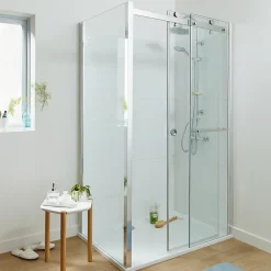 Porte de douche coulissante GoodHome Naya transparent 120 cm