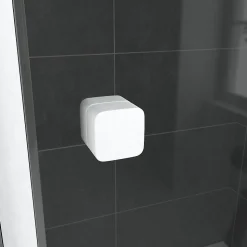 Porte de douche coulissante blanc Galedo Spot transparent 140cm