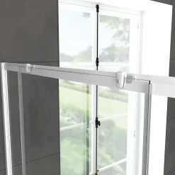 Porte de douche coulissante blanc Galedo Spot transparent 140cm