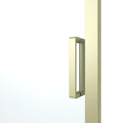 Porte de douche coulissante l.120 x H.195 cm, verre transparent, profilés alu finition doré brossé, GoodHome Ledava