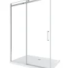 Porte de douche de 8 mm pour installation en niche H.190 avec ouverture coulissante et rèversible - 140 cm