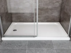 Porte de douche de 8 mm pour installation en niche H.190 avec ouverture coulissante et rèversible - 180 cm