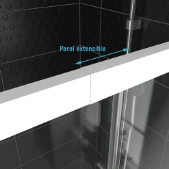 Porte de douche en angle blanc Galedo Spot 90 x 90cm