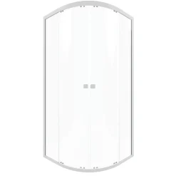 Porte de douche en angle circulaire blanc Galedo Spot 90 x 90cm