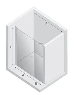 Porte de Douche Encastrée Pivotante - 160 x 195 - OR BROSSÉ - NEW SOLEO