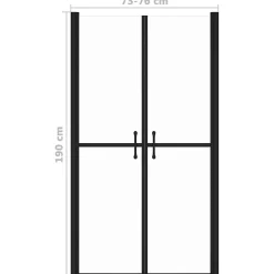 Porte de douche ESG transparent (73-76)x190 cm vidaXL
