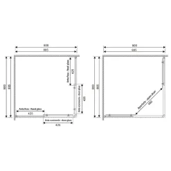 Porte De Douche Extensible 80-90 Cm Profile Blanc En Aluminium Erice