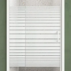 Porte de Douche Extensible de 69 a 80 x 185cm - Profil Blanc - Verre Trempé 4mm - FLEXY