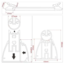 Porte de douche GINA H.195 réglable de 84 à 88 cm verre 6 mm transparent - Saniverre