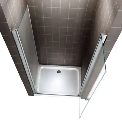 Porte de douche GINA H.180 réglable de 76 à 80 cm verre 6 mm opaque - Saniverre