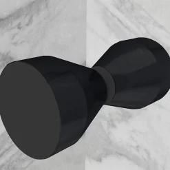Porte de douche GINA-BLACK H.195 cm, largeur réglable 104 à 108 cm, verre 6 mm, anticalcaire - Saniverre