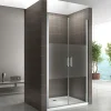 Porte de douche KAYA H.180 réglable de 74 à 77 cm verre 6 mm semi-opaque - Saniverre