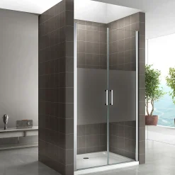 Porte de douche KAYA H.180 réglable de 74 à 77 cm verre 6 mm semi-opaque - Saniverre
