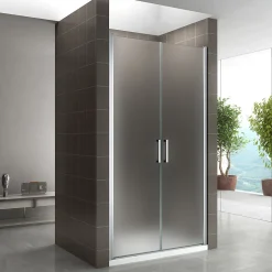Porte de douche KAYA H.180 réglable de 92 à 95 cm verre 6 mm opaque - Saniverre