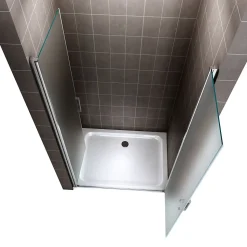 Porte de douche KAYA H.180 réglable de 92 à 95 cm verre 6 mm opaque - Saniverre