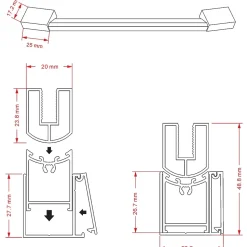 Porte de douche KAYA H.180 réglable de 92 à 95 cm verre 6 mm opaque - Saniverre