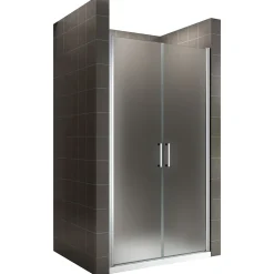 Porte de douche KAYA H.180 réglable de 92 à 95 cm verre 6 mm opaque - Saniverre