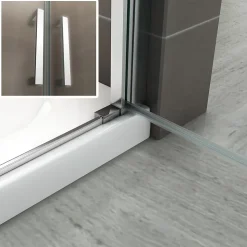 Porte de douche KAYA H.180 réglable de 77 à 80 cm verre 6 mm semi-opaque - Saniverre