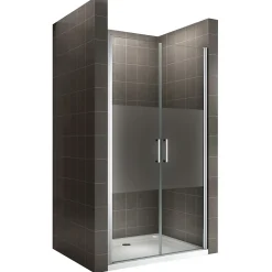 Porte de douche KAYA H.180 réglable de 77 à 80 cm verre 6 mm semi-opaque - Saniverre