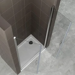 Porte de douche KIMI H.180 largeur réglable 88 à 91 cm verre transparent - Saniverre
