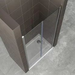 Porte de douche KIMI H.180 largeur réglable 88 à 91 cm verre transparent - Saniverre