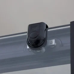 Porte De Douche Niche 120 Cm Avec Côté Fixe 80 Cm Avec Verre Trempé Transparent 6 Mm - City