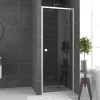 Porte de douche pivotante blanc Galedo Spot transparent 70 à 80cm