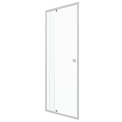 Porte de douche pivotante blanc Galedo Spot transparent 70 à 80cm