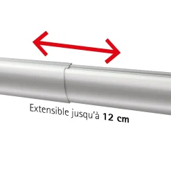 Porte de douche pivotante largeur extensible de 89 à 101cm, H. 185 cm, verre transparent, profilé chromé, Schulte Impériale