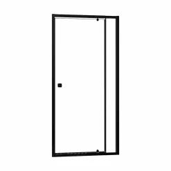 Porte de douche Pivotante Noir 80-90x185cm - Extensible de 78 à 90 cm - BLACK SLIDE 80 90