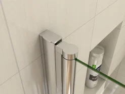 Porte de douche pivotante 76cm en 6mm verre anticalcaire Installation en niche Hauteur 187cm