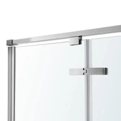 Porte de douche pivotante GoodHome Ezili transparent alu brossé 90 cm