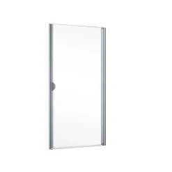 Porte de douche pivotante l.80 x H.180 cm, verre transparent, profilé alu-argenté, Schulte Sunny I