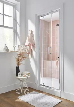 Porte de douche pivotante Cooke & Lewis Onega transparente 70 cm