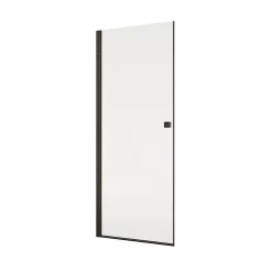 Porte de Douche pivotante 90x180 cm en Verre Trempe 5 mm - Finition Noire - DARK ELEMENTARY