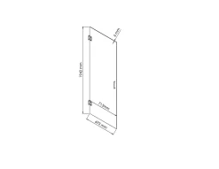 Porte de douche pivotante l.69,3 cm pour cabine Serenity l.80 cm