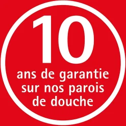 Porte de douche pivotante l.90 x H.192 cm, verre transparent anticalcaire, décor Cercles, profilé chromé, Schulte NewStyle