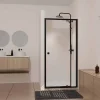 Porte de douche Pivotante Noir 70-80x185cm - Extensible de 69 à 80 cm - BLACK SLIDE 70 80