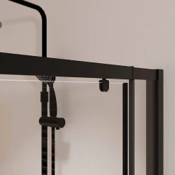 Porte de douche Pivotante Noir 70-80x185cm - Extensible de 69 à 80 cm - BLACK SLIDE 70 80