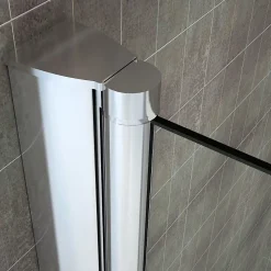 Porte de douche pliante MONA H.195 - largeur réglable de 76 à 80 cm verre transparent - Saniverre