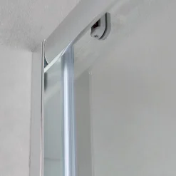 Porte de douche pour niche 130 cm verre clair réversible - new giada