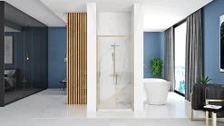 Porte De Douche Rea Rapid Slide 110 Brush Gold