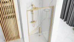 Porte De Douche Rea Rapid Slide 110 Brush Gold